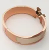 Bracciale in oro classico braccialetti clic donna uomo gioielli firmati argento acciaio al titanio 19 colori selezionati Bracciale rigido per amanti regalo unisex di alta qualità non sbiadisce