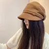 Береты, 1 шт., универсальная ветрозащитная кепка художника, однотонный женский хлопковый модный винтажный повседневный берет