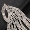 Exaggerated Oversized Wing Drop Earrings Dinner Jewelry for Women Crystal Irregular Big Dangle Accessories 240116