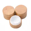 wholesale 5g 10g Natural Bamboo Cream Jar Bottles Nail Art Mask Refillable Empty Cosmetic Makeup Container LL