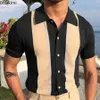 Männer Sommer Kurzarm Polo Shirts Gestrickte Business Formale Büro Männer der Sommer Luxus Stil Kleidung Schlank Baumwolle Shirts männlichen 240117