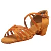 Zapatos de baile para niñas, zapatos de baile latino de salón, zapatos suaves para mujeres, zapatos de baile de práctica de Tango Jazz, sandalias de Salsa Drop 240116