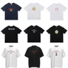 24SS T-shirts Men's Colored Sailboat Print T Shirt långa ärmar män kvinnor eu storlek 100 bomull tees mode sommar haikyuu op