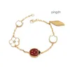 Bracciale Van di design Bracciali quadrifoglio Bracciale Cleef Nuovo Seven Star Ladybug Five Flower Alta edizione da donna Fashion Light Lux