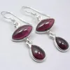 Dangle Earrings Different Metal Color Semi-precious Stone 1.5" Classic