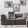 Oreiller moderne abstrait gris rouge tourbillons couverture 40x40 cm décoration impression motif géométrique jeter étui pour canapé deux côtés