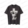 T-shirts voor heren 2023ss Japanse stijl Saint Michael liefde van heilige print Heren Dames 1 1Retro Wassen Oud Casual oversized Streetwear T-shirt Tees T240117