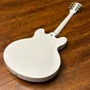 335 Electric Guitar, Semi Hollow Body, Rosewood Fretboard, White Color, 6 Strings Guitar,in stock