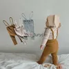 Trousers 0-24M Spring Newborn Baby Girl Boy Pant Leggings Knitted Elasticity Toddler Trousers For Girls Infant PP Pants Strap Overalls H240508
