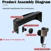 携帯電話マウントホルダーMitsubishi Outlander Sel Phev Gm Gn Zm 2022 2023 2024 360 Car Mount GPS Bracket Stand Accessories ZLN240117の自動車携帯電話ホルダー