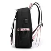 Sacs à dos Fengdong grands sacs d'école pour adolescentes port USB toile cartable étudiant livre sac mode noir rose adolescent école sac à dos