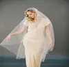 Juliet style cap Wedding Veil White Ivory Champagne one layer Bridal Veil knee Length Rhinestones edge4163662