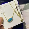 Designer Kendras Scotts Neclace Jewelry Singaporean Chain Elegance Oval Necklace K Halsband Kvinnlig krage Kedjekamkanalband som en gåva för älskare 2024 NYTT