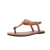 Sandals Female Shoes On Sale 2024 Summer Women's Outdoor Solid Concise Open Toe Chunky Heels Large Size Roman Thong