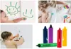 6st Washable Doodle Pen Coloring Pencil For Baby Kids Bathing Creative Crayon Erasable Graffiti Education Toy Whole7213372