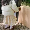 Manteau en duvet pour fille, veste rembourrée en coton, Vintage, hiver, enfant, épais, chaud, matelassé, boutons en corne, vêtements d'extérieur, vêtements pour bébé de 1 à 8 ans