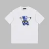 Camiseta de diseñador para hombre, camiseta de verano con cuello redondo, manga corta, camiseta de algodón puro, letra unisex con estampado de osito de peluche