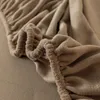 Ciepły pluszowe wyposażone arkusz elastyczne pokrycie materaca aksamitne pokrywę łóżka pełna Zimowa miękka rodzina podwójne łóżko 150/160/180x200 cm 240117