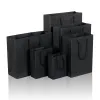 commercio all'ingrosso 10 formati sacchetto di carta di colore nero sacchetto regalo di carta con manico sacchetto della spesa in magazzino BJ