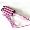 Profesjonalny Curling Iron Triple Barrel Hair Styler Warem Stylowe narzędzia 110-220V Curler Electric Curling 240117