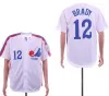 Anpassade män kvinnor ungdom vintage montreal expon jersey baseball 12 tom brady 27 vladimir guerrero 34 bryce 34 Harper pedro martinez dawson tim regn gary