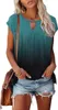 Damen-Sommeroberteil 2023, lässiges Kleid, kurzärmeliges Hemd mit hundert Falten, modischer Blumendruck, einzigartiges, hohles, lockeres und süßes Oberteil