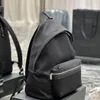 Sac de créateur Sacs à bandoulière Sac à dos de luxe Sacs de mode pour femmes Sac fourre-tout de couleur unie Sac d'école classique en cuir de veau noir dos élégant