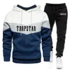 Trailsuit Trapstar 2022 Erkek Tasarımcı Ceketler Kış Saf Pamuklu Kapşonlu Sweatshirt Pantolon Açık Spor Takım Artı Beden Hoodie
