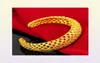 Mesh Cuff Bangle Exquisite 18k Yellow Gold Filled Solid Womens Bracelet Beautiful Wedding Party Gift Dia 60mm24635311843