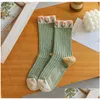 Chaussettes Chaussettes Chaussettes Chaussettes fraîches Polyvalentes Femmes Coton Moyen Long Tube Drop Livraison Vêtements Sous-vêtements Sous-vêtements pour femmes Dhxqr