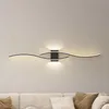 Modern Wall Lamp LED Black White Gold Background Decorative Light For Living Room Bedroom Bedside Indoor Lighting Fixture sconce