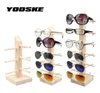 Organisateur de rack d'affichage en bois yooske pour lunettes de soleil verres de comptoir verres affichage Bamboo 6 5 4 3 paires Glâches montrent T2005058253812