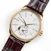 Zegarek designerski Nowy 50525 zegarek Męski automatyczny mechaniczny pasek 39 mm Rose złoto wszystkie stali nierdzewne pokrętło pływające Sapphire Super jasny luksusowy zegarek aaaa