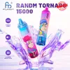 Fumot RandM Tornado 15000 baforadas e cigarro descartável Vape Pen Kit recarregável 25ml 1000mah Vazio Vaporizador Malha Bobina