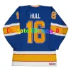 WAYNE GRETZKY AL MacINNIS BRETT HULL Maglia personalizzata CCM Throwback Blues Hockey ADAM OATES BERNIE FEDERKO BOB PLAGER CURTIS JOSEPH GARRY UNGER