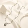 Vintage Silver Plated Chain Necklaceas New Designer Jewelry Necklace Stainless Steel Luxury High Quality Long Chain With Box Women Couple Charming Gift Necklace