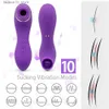 Andra hälsoskönhetsartiklar 10 Tongue Licking Sucking Lägen Klitorisvibratorer Sexuell njutning Stimulator Toy for Women Nipple Pumpar Waterproof Massager Q240117