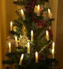 Strängar 20ed Christmas Tree Lights Decoration USB Cone Candle String Warm White Family Dinner Holiday Party6791894