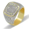 Medboo мужские ювелирные изделия в стиле хип-хоп на заказ 10-каратное золото 1,2 мм полностью замороженное Vvs1d кольцо с муассанитом и бриллиантом мужские украшения