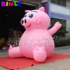 Gros dessin animé gonflable géant de cochon rose à vendre publicité gonflables modèle de porcs dessins animés portables en plein air animaux personnages -001