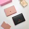 Симпатичная сумка для карт в форме сердца, модный розовый кошелек для монет для девочек, дизайнерский кошелек