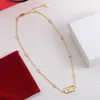 nieuwe designer diamanten parel v hanger ketting gouden kettingen voor vrouw 18K Vergulde Ketting Kristal choker Vrouwen Bruiloft Sieraden Accessoires Groothandel