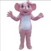 Wysokiej jakości różowy słonia Mascot Costume Cartoon Anime Postacie unisex dorośli rozmiar reklamy rekwizyty świąteczne przyjęcie na zewnątrz garnitur stroju na zewnątrz