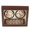 Blackbrown Yüksek Kaliteli Watch Winder Otomatik Ekran Kutusu Lüks Depolama Yaptı 10 240116