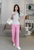 High Tops Tracksuit Women New Summer Cotton Casual Tracksuits Letter Geometric Printed Clothes T Shirt and Pants Sports tröja uppsättningar Size S-XL