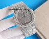 Relojes de diseñador Reloj mecánico automático con diamantes para hombres/mujeres Relojes de pulsera de diamantes de cuerda automática-plateado