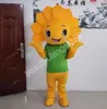 Halloween t-shirt Sunflower Mascot Costume High Quality customize Cartoon Plush Tooth Anime theme character Adult Size Christmas Carnival fancy dress