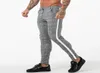 Novo casual xadrez calças dos homens inferior streewear fino ajuste jogger calças masculino magro sweatpants calças track9856876