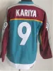 Man Retro Hockey 9 Paul Kariya Jerseys Machtig paars Wit Zwart Blauw Rood Groen Oranje Pensioen Team Kleurborduurwerk Voor sportfans Vintage C