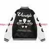 Giacche da uomo ricamate VandyThepink Cappotto da baseball Giacca Donna Uomo Nero Bianco Tessuto pesante Asciugamano floccato unisex Abbigliamentoyolq